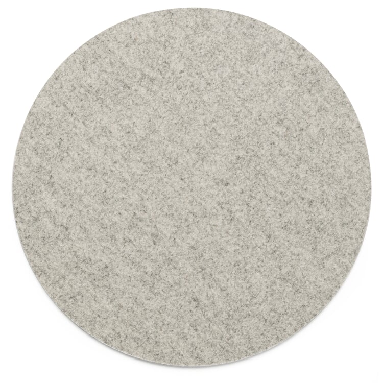 Seat Cushion Felt Round, Light gray