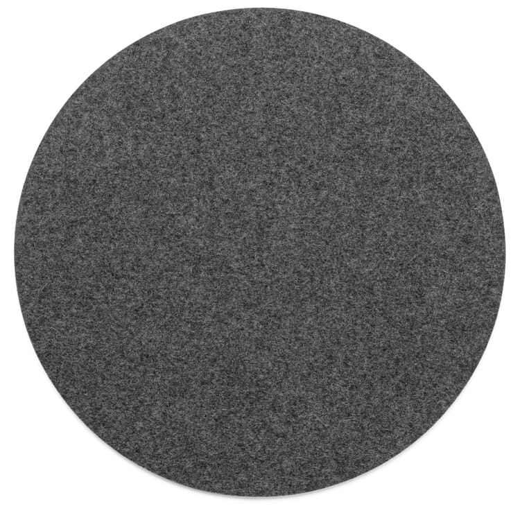 Round Felt Seat Cushion, Dark gray
