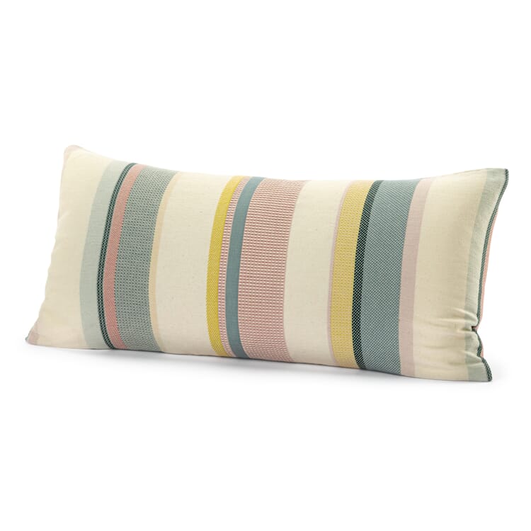 Pillowcase structure stripes, Petrol yellow