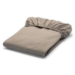 Cotton Fitted Sheet Taupe 100 × 200 cm