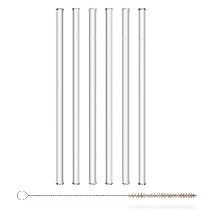 Glass drinking straw straw, Straight
