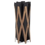 Laundry basket walnut wood Black