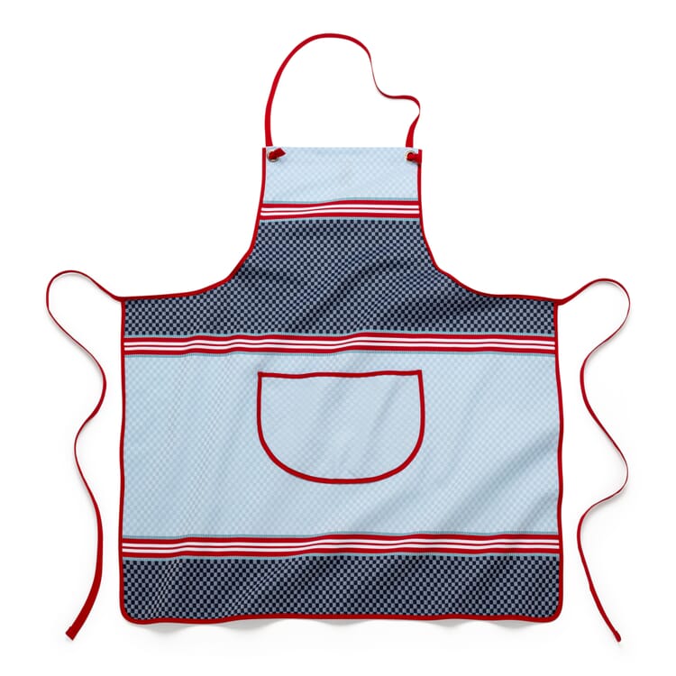 Checkered Apron, Blue / Red