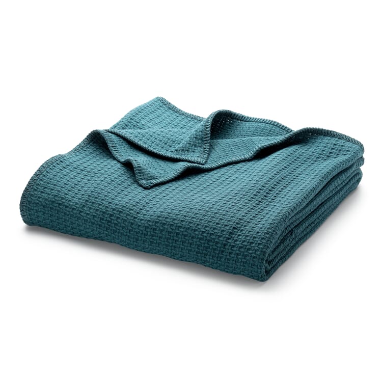 Cotton blanket structural fabric, Petrol