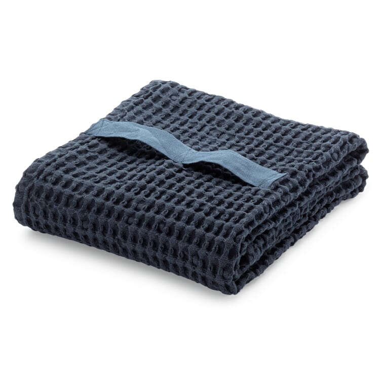 Towel waffle piqué, Dark blue