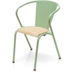 Chair Estoril, wood RAL 6021 Pale green