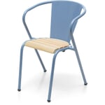 Chair Estoril, wood RAL 5014 Pigeon blue