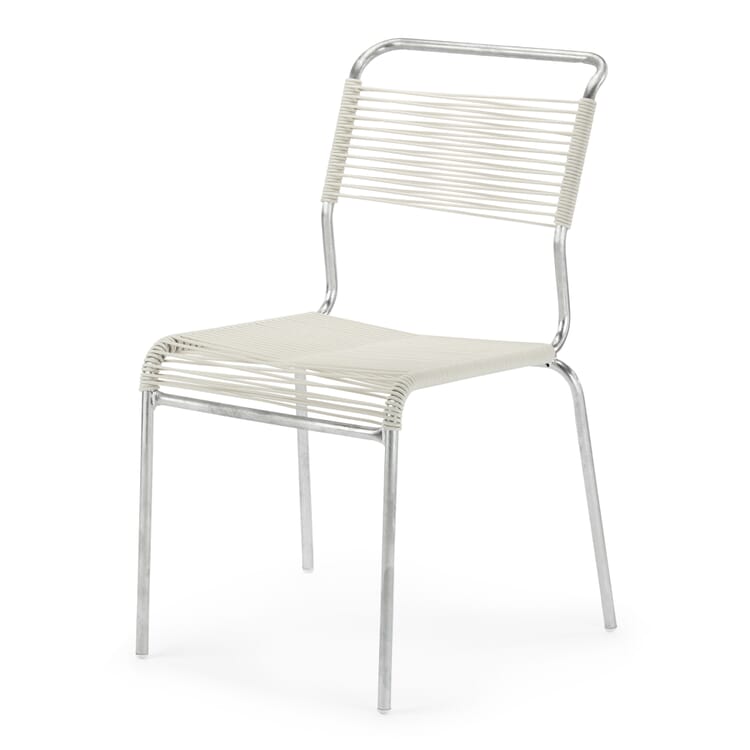 Chair Säntis, hot galvanized, White