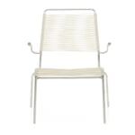 High-back chair Säntis, hot-dip galvanized White