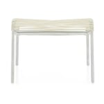 Footstool Säntis, hot-dip galvanized White