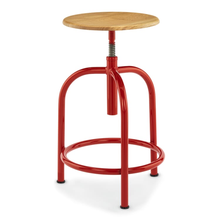 Stool 201-M, RAL 3000 Flame red