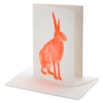 Greeting Card Set of 12 Rabbit, Neon Red