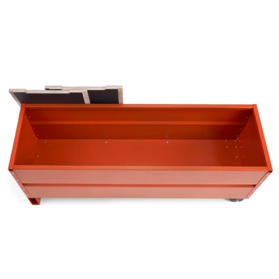 Truhe und Sitzbank CMB, RAL 2001 Rotorange