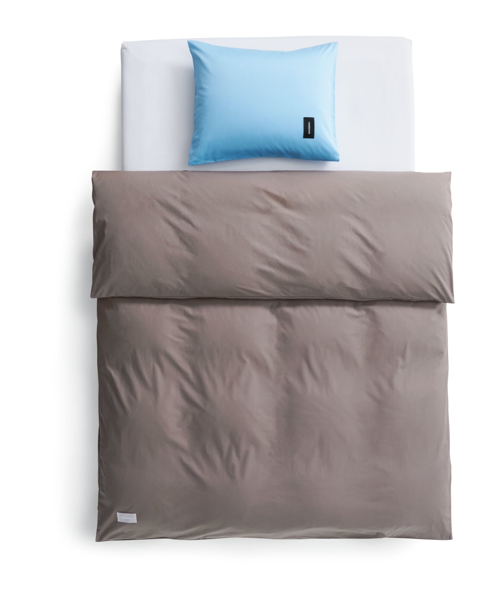 Pure Poplin comforter cover, Brown (mud), 155 × 220 cm | Manufactum