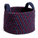 Wool basket Bead Basket Blue/Red