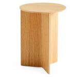 Slit Wood Side Table, High Oak