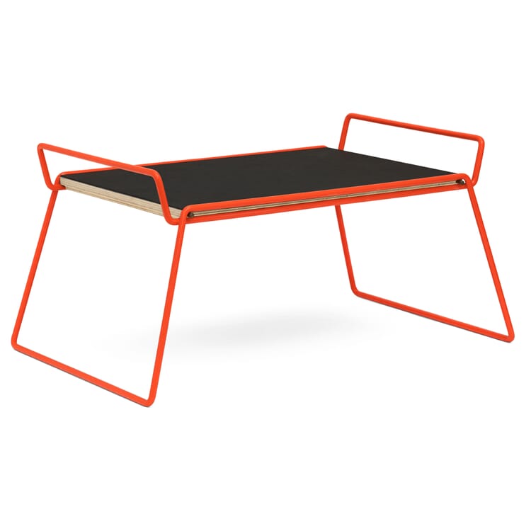 Tray table Bloch, Luminous orange RAL 2005 / Black