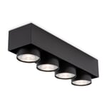 Surface mounted spotlight Wittenberg RAL 9005 Deep black