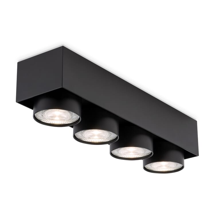 Surface mounted spotlight Wittenberg, RAL 9005 Deep black