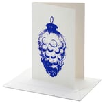 Greeting card Twelve Cones, ultramarine blue