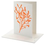 Greeting card Twelve Mistletoe, neon red