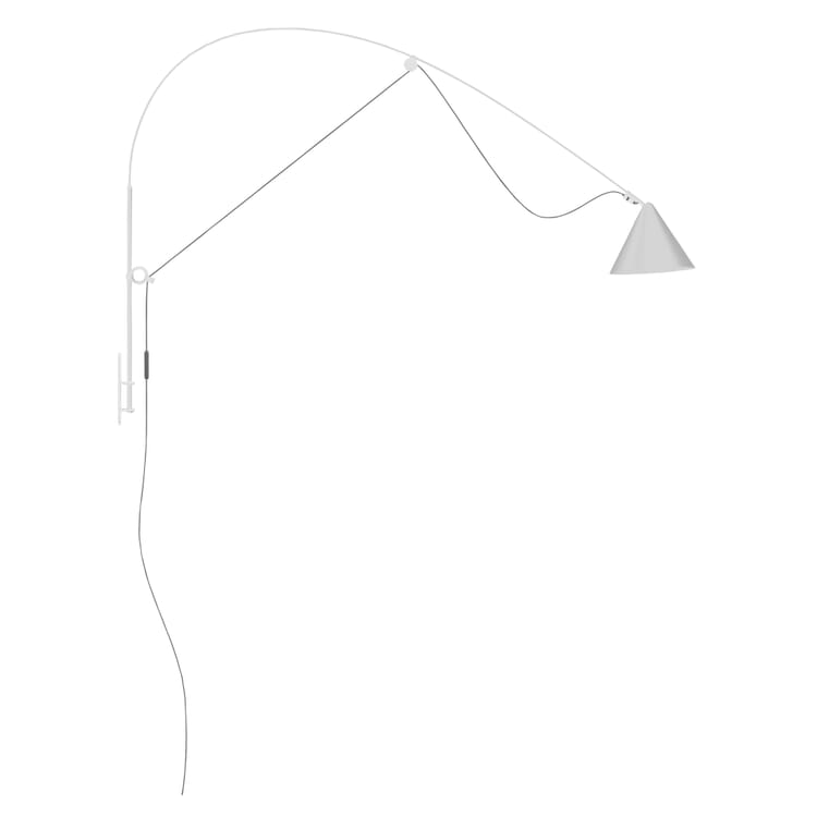 Wall light Ayno L, Cable: Grey