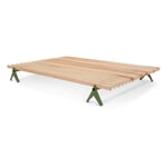 Bed Simplon 140 cm (solid wood) RAL 6011 Reseda green