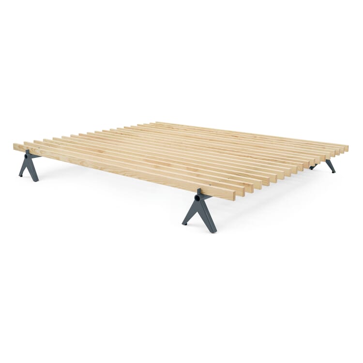 Simplon bed - 160 cm, RAL 7012 Basalt grey