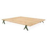 Bed Simplon 160 cm (solid wood) RAL 6011 Reseda green