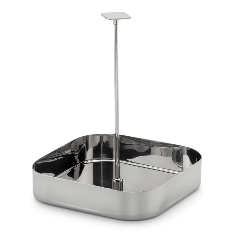 Italian pendulum tray stainless steel, 15 x15 cm