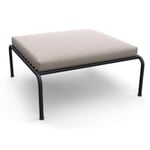 Lounge stool Avon Black / Grey