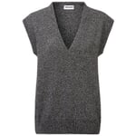 Ladies knitted sweater mottled Black and white