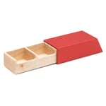 Pillendose Monolith 2 Fächer Rot