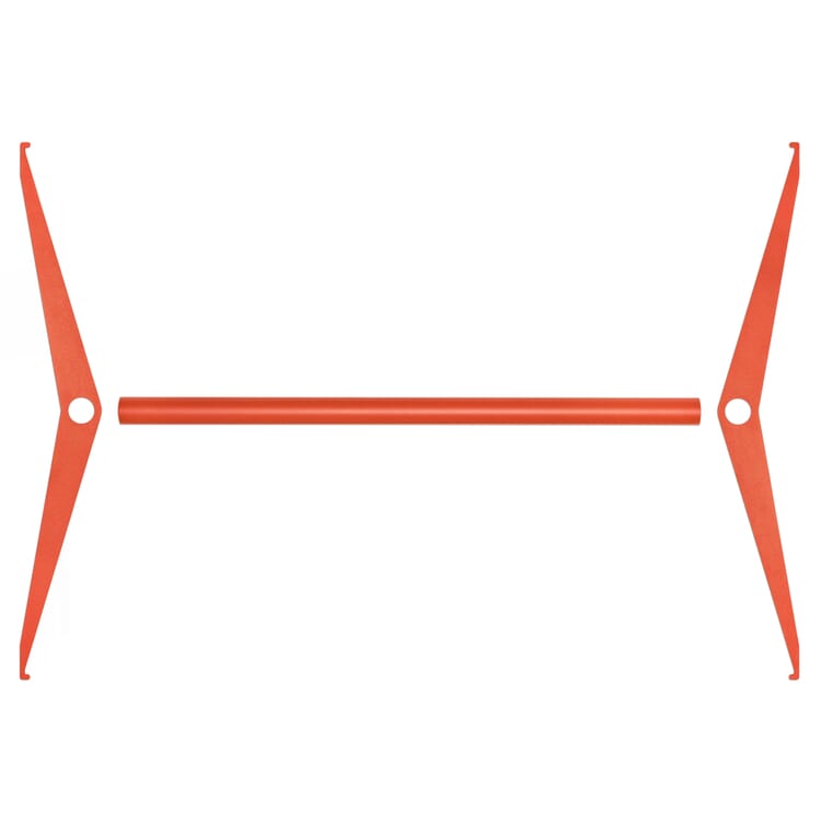 Clothes rail for wardrobe P100, RAL 2001 Red orange