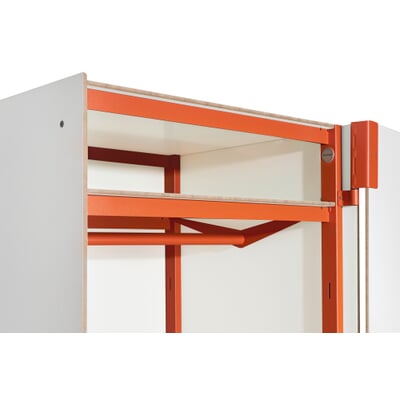 Kleiderstange zu Schrank P100, RAL 2001 Rotorange | MAGAZIN