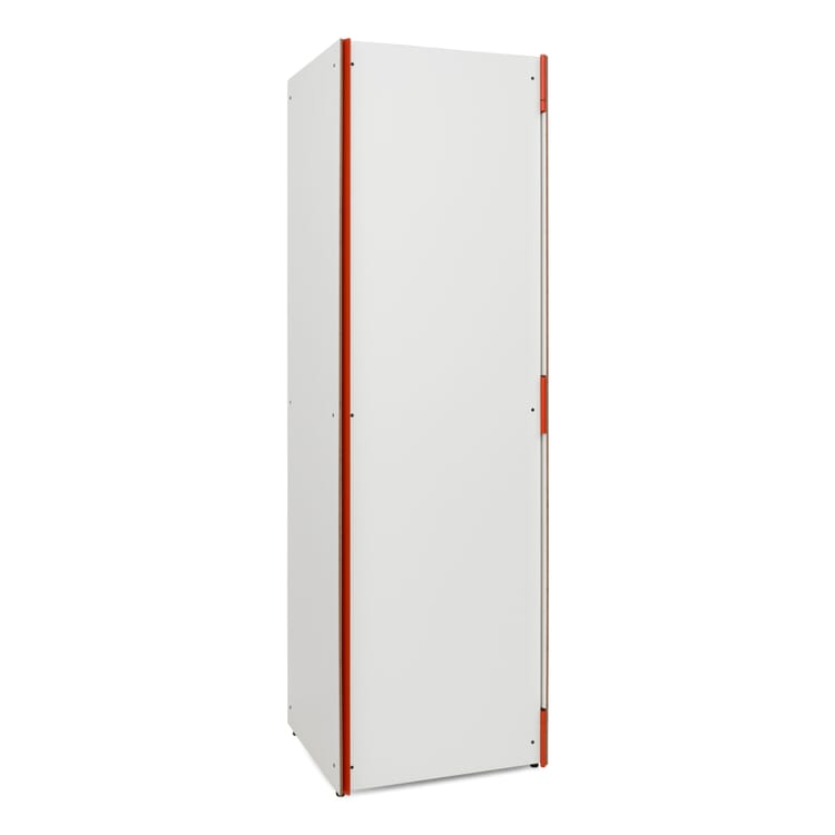 Cupboard P100, White / RAL 2001 Red orange