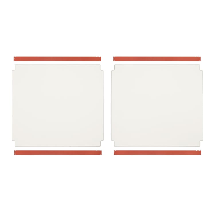 Shelf for cabinet P100, White / RAL 2001 Red orange