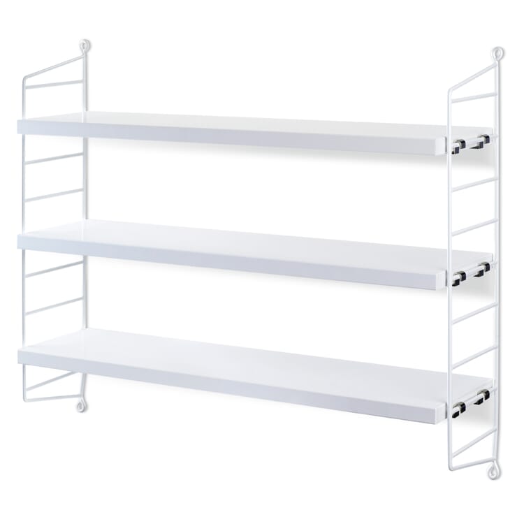Shelf String Pocket, White / White