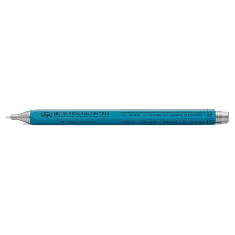 Gel roller aluminum, Blue