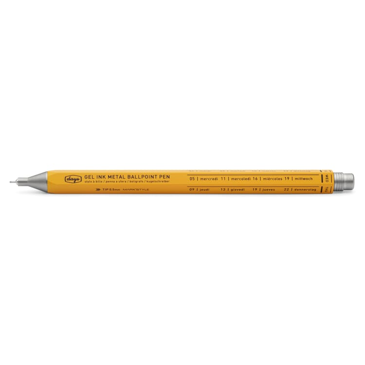 Gel roller aluminum, Yellow