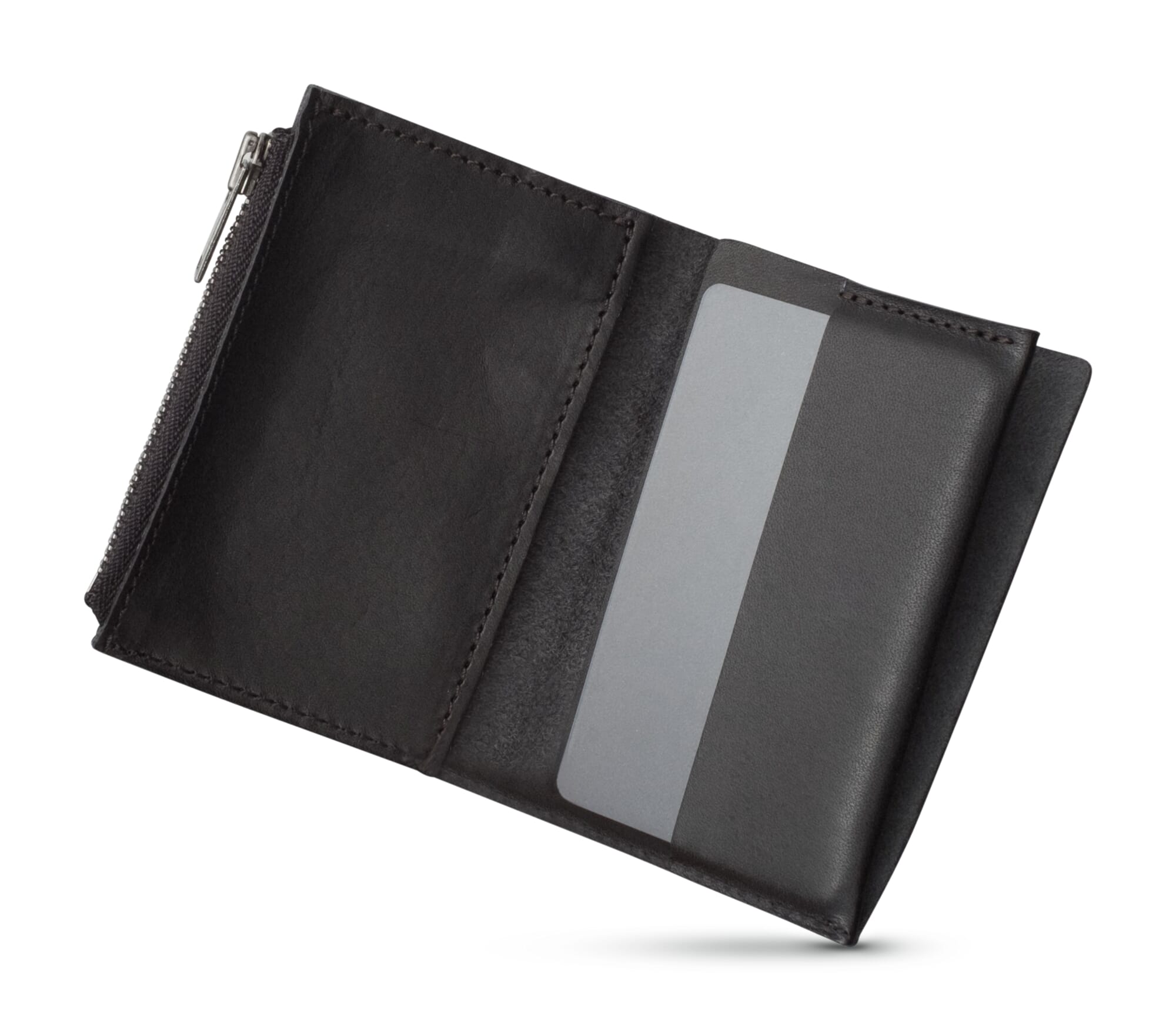 Geldborse Pocket Wallet Zip Schwarz MAGAZIN