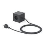 Square 1 Power Outlet Matte Black