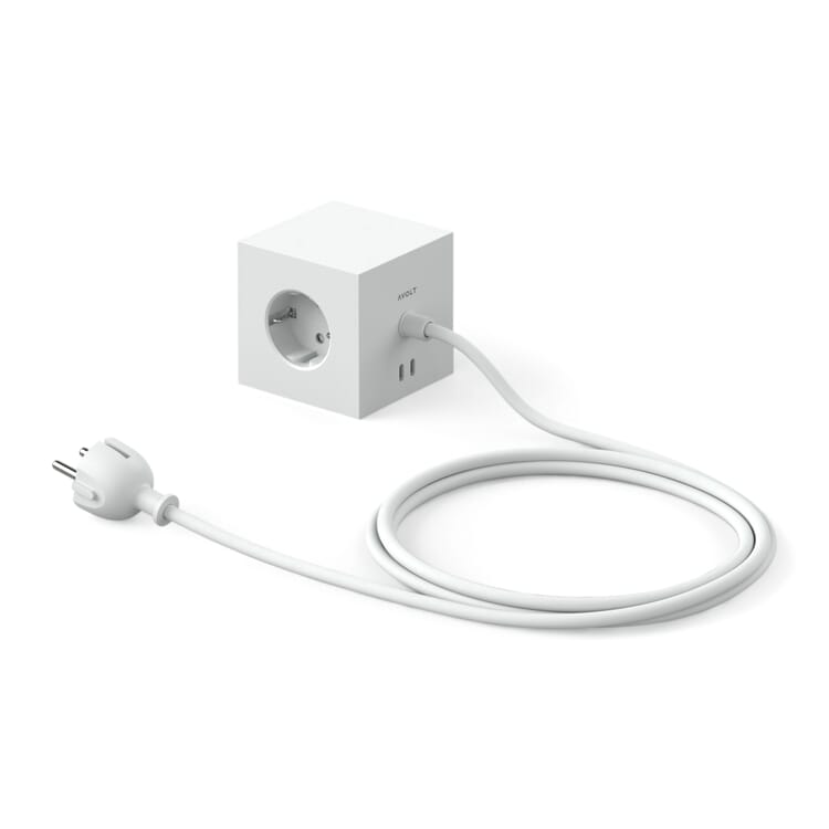 Square 1 socket, Matte gray