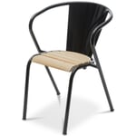 Chair Estoril, wood RAL 9005 Jet black