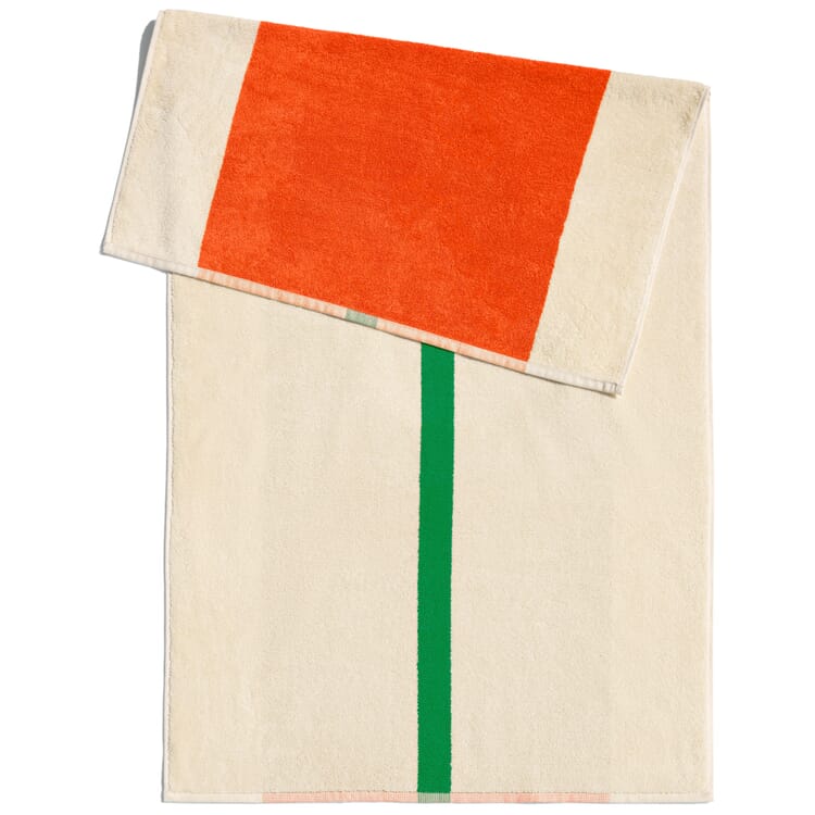 Colors on the Beach towel, Orange / Green