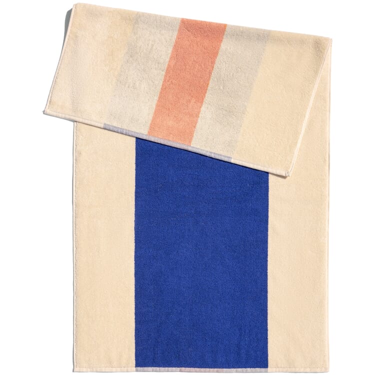 Shower towel Colors on the Beach, Blue / Peach