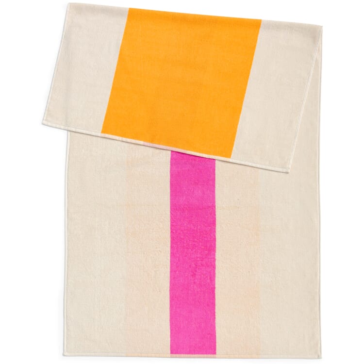 Beach and bath towel Colors on the Beach, Pink / Sun yellow
