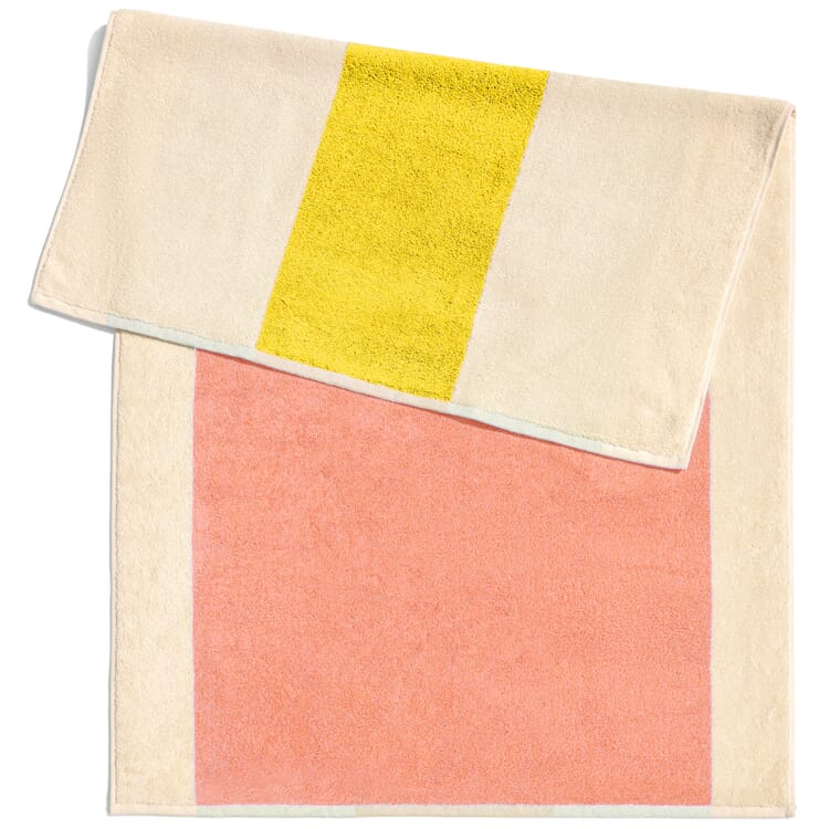 Colors on the Beach bath mat, Yellow / peach