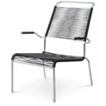 Säntis high-back chair, hot-dip galvanized Black