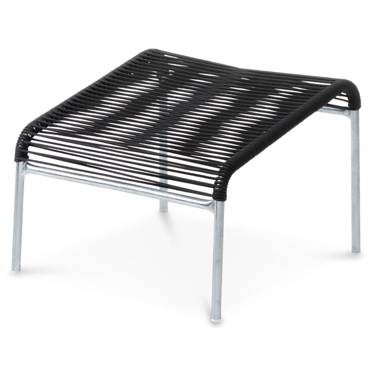 Footstool Säntis, hot-dip galvanized, Black